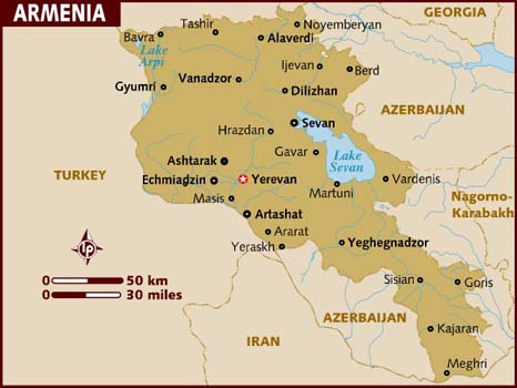 карта Армении